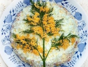Салат Мимоза с горбушей — рецепты, способы приготовления