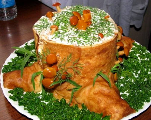 ���������_������_�������_�������_Ukrashenie_salata_zelenju_gribami
