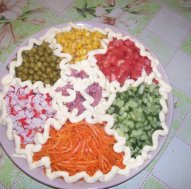 Мясной салат калейдоскоп — советы по приготовлению и рецепты