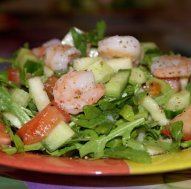 Самые вкусные рецепты салатов с рукколой и креветками