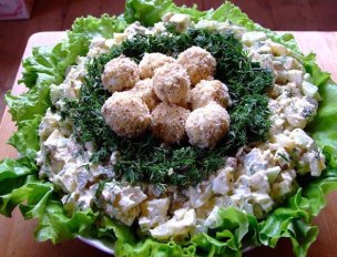 Салат «Перепелиное гнездо»: вкусно, неизбито, красиво