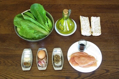 продукты для салата цезарь